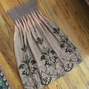 Embroidered Lapis skirt/dress